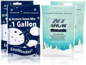 img 4 attached to ❄️ 4 Pack of Instant Snow Powder for Slime - Let it Snow (2) and SnoWonder (2) - Made in The USA | Artificial Snow Mix for Fake Snow Holiday Decorations