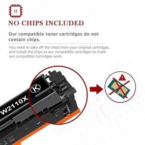 img 3 attached to 🖨️ 4-Pack Toner Kingdom Compatible Toner Cartridge Replacement for HP 206X 206A W2110X W2110A - Compatible with HP Color Pro MFP M283fdw M255dw M283cdw M283 M255 M282nw - Black Cyan Yellow Magenta