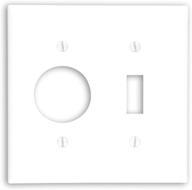 🔌 leviton 88007 2-gang 1-toggle 1-single device combination wallplate, thermoset, device mount, white, 1.406-inch diameter логотип