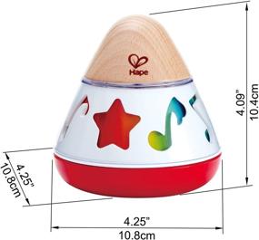 img 1 attached to 🎵 Hape E0332 Rotating Baby Music Box: Spin & Play Music, No Battery Required, 40 x 40 cm, Multicolor - Best Deals!