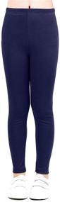 img 4 attached to Auranso Girls Cotton Full Length Leggings Pants for Toddlers 2-10 Years - Basic Tights for Better SEO