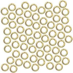 img 1 attached to 🔗 Beadaholique FJR-3914: 100-Piece 4mm 20-Gauge Jump Rings, 22K Gold Plated