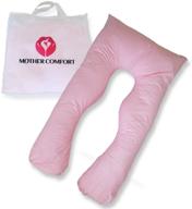 🤰 u-shaped full body pregnancy maternity body pillow: 50 inch, 100% cotton - unparalleled belly, back, hips & knees support. includes bonus second pillow case. logo