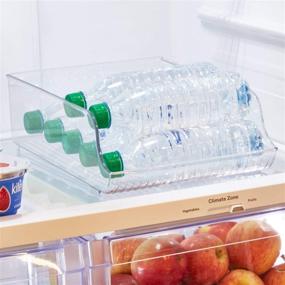 img 2 attached to 🧺 Organize Your Fridge with iDesign Clear Water Bottle Holder - Set of 2 Bin Organizers