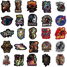 img 1 attached to 🦸 108-Pack Vinyl Marvel Avengers Stickers - Laptop, Hard Hat, Bedroom Wall Decoration, Superhero Decals for Kids, Teens, Adults, Fans - Boys, Girls, Men, Women