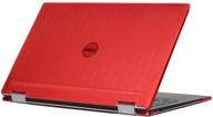 mcover ipearl hard shell case for dell xps 13 9365 2-in-1 convertible laptop - red logo