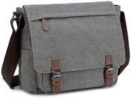 👜 retro canvas messenger bag for men - casual business briefcase for 13.3-15.6 inch laptop - shoulder bag satchel logo