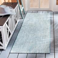 🏠 safavieh courtyard collection cy8653 non-shedding runner rug - indoor/outdoor easy cleaning rug for patio, backyard, porch, deck, and mudroom - 2'3" x 6'7" - light blue/light grey логотип