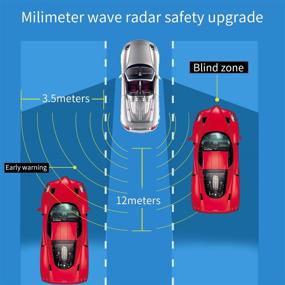 img 3 attached to 🚗 BY-J BSD Blind Spot Detection System with Line Assist, BSM Blind Spot Monitoring System with Rearview Mirror, 24GHz Millimeter Wave Radar with LED Sign