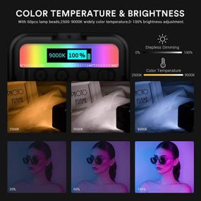 img 1 attached to ULANZI VL49 RGB LED Light: Compact Rechargeable Camera/Camcorder Light with 2500k-9000k Color Range for Youtuber Livestreaming - Magnet Design, Pocket Size 2000mAh, RGB Color