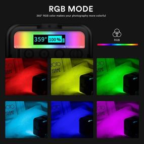 img 2 attached to ULANZI VL49 RGB LED Light: Compact Rechargeable Camera/Camcorder Light with 2500k-9000k Color Range for Youtuber Livestreaming - Magnet Design, Pocket Size 2000mAh, RGB Color