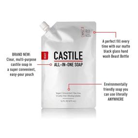 img 1 attached to 🧼 Refill of Beast Castile Unscented Liquid Soap