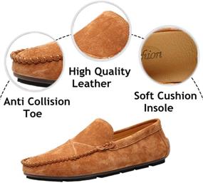 img 3 attached to Driving Comfort Loafers Moccasin Business Men's Shoes in Loafers & Slip-Ons