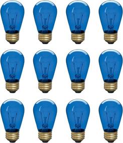 img 3 attached to Incandescent S14 Edison Blue Light Bulbs - 12 Pack, E26 Medium Base, String Light Replacement, 130V