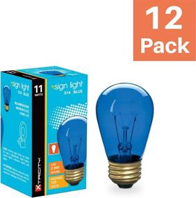 img 2 attached to Incandescent S14 Edison Blue Light Bulbs - 12 Pack, E26 Medium Base, String Light Replacement, 130V