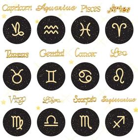 img 2 attached to 120-Piece Zodiac Theme Word Message Charms - Flatback Cabochon Resin Fillers for Crafts. Includes 12 Star Signs Alloy Charms - Perfect Resin Supplies Filling Accessory Kit