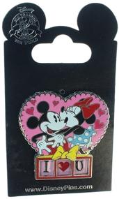 img 1 attached to ❤️ Disney Mickey and Minnie "I Heart U" Slider Pin: A Symbol of Love and Adoration