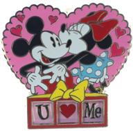 ❤️ disney mickey and minnie "i heart u" slider pin: a symbol of love and adoration logo
