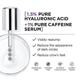 img 1 attached to 💧 L'Oreal Paris Revitalift Hyaluronic Acid + Caffeine Hydrating Eye Serum: Anti-Aging Moisturizer Sample for Ultimate Rejuvenation