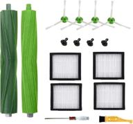 high-quality replacement parts for irobot roomba i3-i8+/plus & e5-e7 vacuum cleaner - multi-surface rubber brushes, hepa filters, and side brushes - 1 set логотип