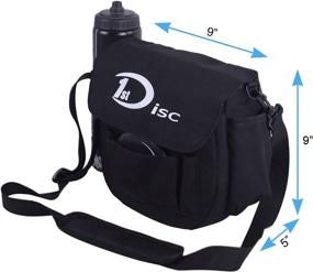 img 1 attached to 👜 9x5x9 Disc Golf Bag with Shoulder Strap and Mesh Bottle Holder