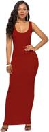 👗 a·niehriu women's casual tank dress - scoop neck, sleeveless/long sleeve, solid color, slim fit, bodycon, racerback maxi dress logo