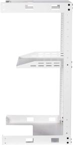 img 3 attached to 📶 KENUCO 18U White Wall Mount Open Frame Steel Network Equipment Rack with Shelf - 17.75 Inch Deep - White