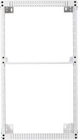 img 2 attached to 📶 KENUCO 18U White Wall Mount Open Frame Steel Network Equipment Rack with Shelf - 17.75 Inch Deep - White