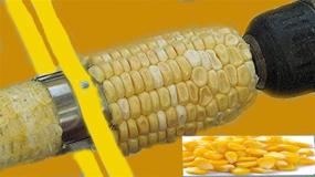 img 2 attached to 🌽 Efficient Stainless Steel Corn Slicer Peeler Thresher: Easy-to-Use, Clean & Durable Kitchen Tool for Corn on the Cob