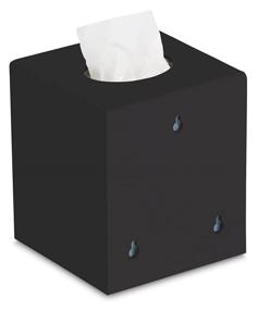 img 3 attached to 📦 TrippNT 51108 Black Wall-Mountable Cube Kleenex Box Holder, 5x6x5 Inches