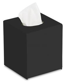 img 4 attached to 📦 TrippNT 51108 Black Wall-Mountable Cube Kleenex Box Holder, 5x6x5 Inches