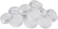 🔘 soft touch 1/2" round self stick cabinet bumper pads - reduce noise & shield surfaces - 12 pack (clear, 12 count) logo