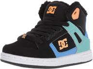 high-top wnt skate shoe for unisex-children by dc logo