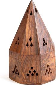 img 2 attached to 🔥 5 Inch Wooden Incense Holder Burner - Temple Charcoal/Cone Burner from Wooden Incense