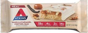 img 3 attached to 🍫 Atkins Vanilla Caramel Pretzel Protein Meal Bar - Keto Friendly, Pack of 5