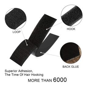 img 3 attached to 🔁 8M Extra Strong Double-Sided Adhesive Hook and Loop Tape Roll - Sticky Back Strip with Powerful Fastener - 8.8 Yards, 20mm Wide in Black - Ideal for Sewing, School, Office, and Home Use