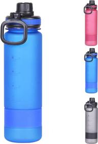 img 4 attached to 💧 Stay Hydrated with the Greenf 32oz Water Bottle: Time Marker, Spout Lid, Ideal for Outdoor Sports