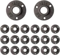 🛠️ lawei 20-pack 3/4" floor flange pipe decor - black cast iron fittings for steampunk retro vintage diy furniture logo