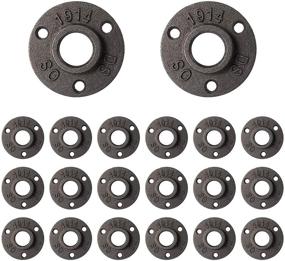 img 3 attached to 🛠️ Lawei 20-Pack 3/4" Floor Flange Pipe Decor - Black Cast Iron Fittings for Steampunk Retro Vintage DIY Furniture