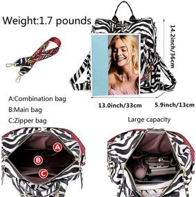 img 2 attached to 🎒 Универсальные женские рюкзаки-сумочки: сумки на плечо и сатчелы - сумки и кошельки.