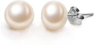 👑 exquisite ever faith women's 925 sterling silver aaa freshwater cultured pearl button stud earrings: timeless elegance meets unmatched quality logo