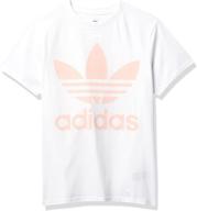 👕 adidas originals trefoil white black boys' active clothing: stylish and versatile apparel logo