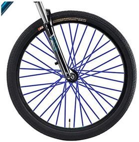 img 1 attached to 🚲 Super Pop Bicycle Spoke Skins Wraps: Vibrant Bike Wheel Decoration - Perfect Gift for Kids, Schoolmates, and Bike Fans - 72 Pcs (Blue)