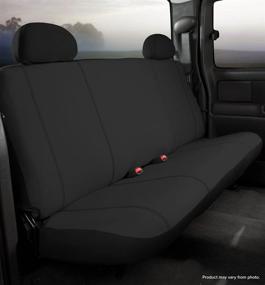 img 1 attached to 🚚 FIA SP84 BLACK Truck Bench Seat Cover: Universal Fit for Ultimate Protection (Black)