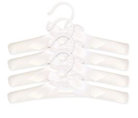 img 1 attached to Trend Lab White 👕 Satin Hangers - Set of 4