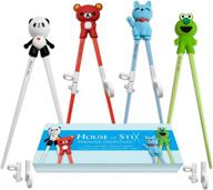 house of stix training chopsticks: 4-pair set with attachable learning helper - perfect for kids, adults, and beginners! logo