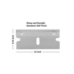 img 2 attached to 🔪 Premium WEGAZ-100PCS Single Edge Razor Blades: Industrial Grade, Safety & Reliable, Individually Packed - Perfect for Scrapers and Cutting Tools