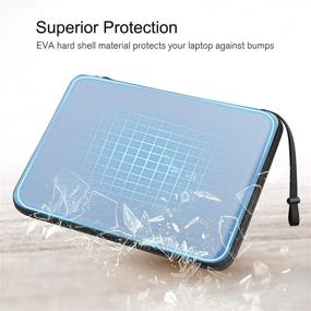 img 2 attached to 💻 FINPAC 13-inch Hard Laptop Sleeve - Compatible with MacBook Air/Pro, Dell Inspiron 13/XPS 13, Surface Laptop, HP, Acer, Samsung - Shockproof Computer Laptop Carrying Case (Frozen Blue)