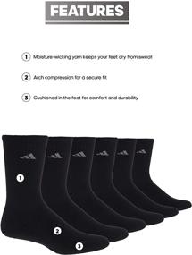 img 3 attached to 🧦 adidas Women's Athletic Crew Sock (6-Pack): Stylish and Comfortable Performance Socks for Active Women