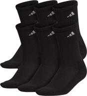 🧦 adidas women's athletic crew sock (6-pack): stylish and comfortable performance socks for active women logo